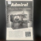 Vintage 1950 Admiral America s Smart Set In Television Ad Advertisement