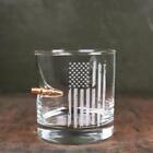 Original Benshot Patriotic Flag Rocks Glass W real Bullet Wedding Military Gift