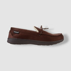 Isotoner  Men Brown Memory Foam Microsuede Nigel Moccasin Slippers Size 9 5-10 5