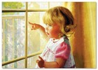 Lovely Children-flowers Of Life Pretty Girl Kids Art New Modern Postcard