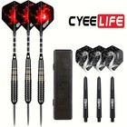 Cyeelife 26g Tungsten Steel Tip Darts Set 3 With Case Professional Sisal