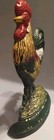 Vintage 10  Cast Iron Cock   Rooster Hand Painted Door So