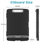 Rimilak Clipboard With Storage  8 5 X 11   High Capacity Clip Board  Black