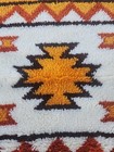 Vintage Latch Hook Native American Indian Rug Wall Hanging 1970   s 20  X 26 