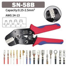 Ratchet Crimper Plier Crimping Tool Cable Wire Electrical Terminals Kit Set Us