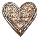 Laxa Family Forever Heart Love Cookie Press Mold Hanging Plaque 1981 Vtg Brown