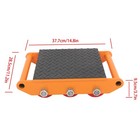 Heavy Duty Machinery Skate Dolly 15 Ton 33069lbs Mover Roller Cargo Trolley 360  