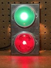 Vintage Industrial Red Green Signal Light Panel Machine Indicator Lamp Hinged