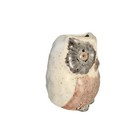 Vintage Ceramic Owl Planter Succulent Pot Figural Bird Bud Vase Speckled Glaze