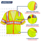 Hi Vis Safety Vest With Sleeves Ansi Class 3 Reflective Mesh Surveyor Jorestech