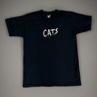 Vintage Cats Musical T Shirt Broadway Theater Cat Eyes Double Sided Usa Made M