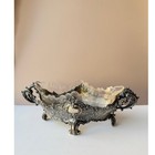 Antique German Silver Centerpiece Bowl Jardiniere Glass Insert Early 1900s