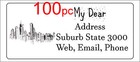 100 Personalised Return Address Label Mailing Sticker 56x25mm Architecture