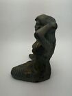 Vintage Bronze Style Cast Iron Mythical Mermaid Figurine