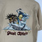 Vintage 80s 1984 Ghost Riders Spectre Ac-130 Gunship T-shirt Tan Serigraphia