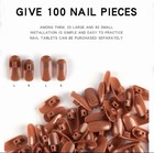 Free-standing Clamp-on Nail Practice Hand  Plastic  Brown  100 Tips
