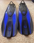 Aqua Lung Xshot Open Heel Scuba Diving Fins W spring Straps Size S Blue