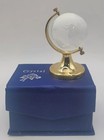 Crystal Glass World Rotating Globe W  Stand     Magnetic Closure Box     2-3 4 h 