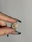 Chanel Gold black Metal Zipper Pull Charm