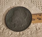 Large Vintage Oversize 1900 Morgan Silver Dollar Coin Medal 3  Paperweight