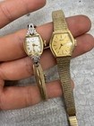 Vintage Watches 8 Piece Lot For Parts Or Repair Only - 10k Gold On 2 Pieces