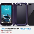For Apple Iphone 7 Plus Shockproof Rugged Case Slim Hybrid Hard Cover Purple