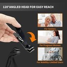 Long Handle Toenail Clippers For Seniors     Sharp Angled Head Thick Nails
