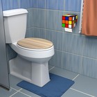 Magic Cube Toilet Paper Holder - Novelty Tissue Roll Dispenser With Lid And S   