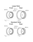 Ho Tjet Aurora Slot Car Rims And Tires By Mikes Metals    slots    Style Wheels