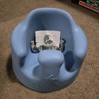 Bumbo Infant Floor Seat Baby Sit Up Chair With Adjustable Harness And Tray Blue