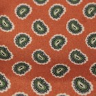 Eton Nwt 100  Silk Pocket Square In Orange With Green   Multi Paisley Print