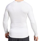 Adidas Men Tech-fit Compression Shirt White Long Sleeve Shirt Je6703