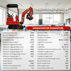 1 4 Ton Mini Excavator Kubota Engine Side Swing Pilot System With 5 Attachments