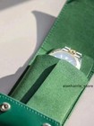 Rolex Case Green Leather Protection Soft Watch Holder Travel Pouch    no Watch   