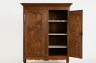 Antique French Oak Armoire     Hand-carved Louis Xv Style Wardrobe  Solid Wood