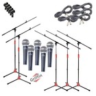 Tripod Microphone Boom Stand 5-pack Xlr Cable Mic Clip Vocal Streaming Dj Studio