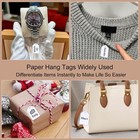 500pcs Price Tags With String  White Strung Marking Tag  Brown Paper String Tags