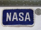 Vintage Original Nasa Blue whte Logo Patches Smaller Circa 1964   Back oversized