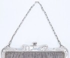 Antique Art Nouveau Ladies Sterling Silver Chainmail Purse