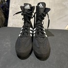 Adidas Box Hog 2 Shoes Mens 11 Black High Top Training Boxing Lightweight Gym