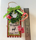 Artisan Dollhouse Miniature Christmas Decoration 1 12 - Decorated Sled - Ooak