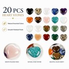 20 Pcs Heart   shaped Polished Crystals Set  0 787 X X 0 236   Multicolor