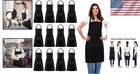 Durable 12 Pack Unisex Cotton Cooking Aprons With Adjustable Straps   Pockets