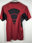 Nike Pro Combat Compression Shirt Mens Large Red Black Dri-fit Short Sleeve