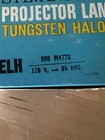      Sylvania Projector Lamp Bulb Elh 300 Watts 120 Volts Unused 35 Hours Vintage