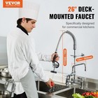 Vevor Commercial Faucet With Pre-rinse Sprayer  26  Height  8  Center  12  Swing