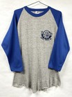 Vintage Eagle River Wisconsin Bar Baseball T Shirt Main Pub Gray Blue Large