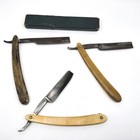 Straight Razor Lot Of 3 Carl Monkhouse Blackie C-mon Henry Sears Wade   Butcher