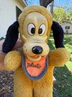 Vintage Pluto Walt Disney Productions Rubber Face Plush Stuffed Animal Bib 1960s