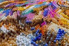 Diy Bead Embroidery Kit  cat  Beaded Stitching Needlepoint Beadwork